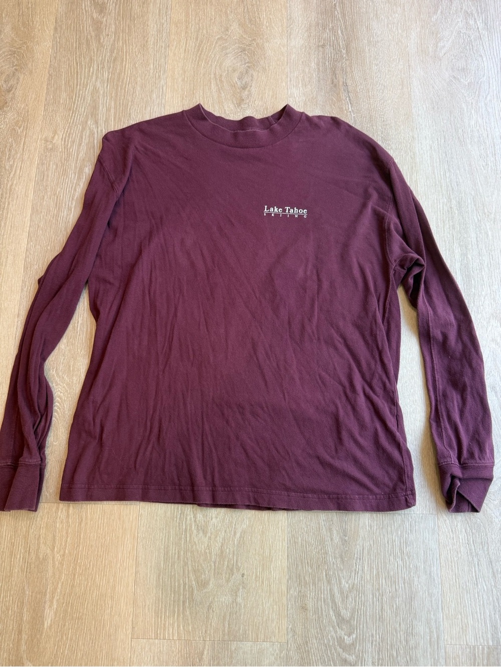 Abercrombie & Fitch Men's Long-Sleeve Crew Tee - Maroon